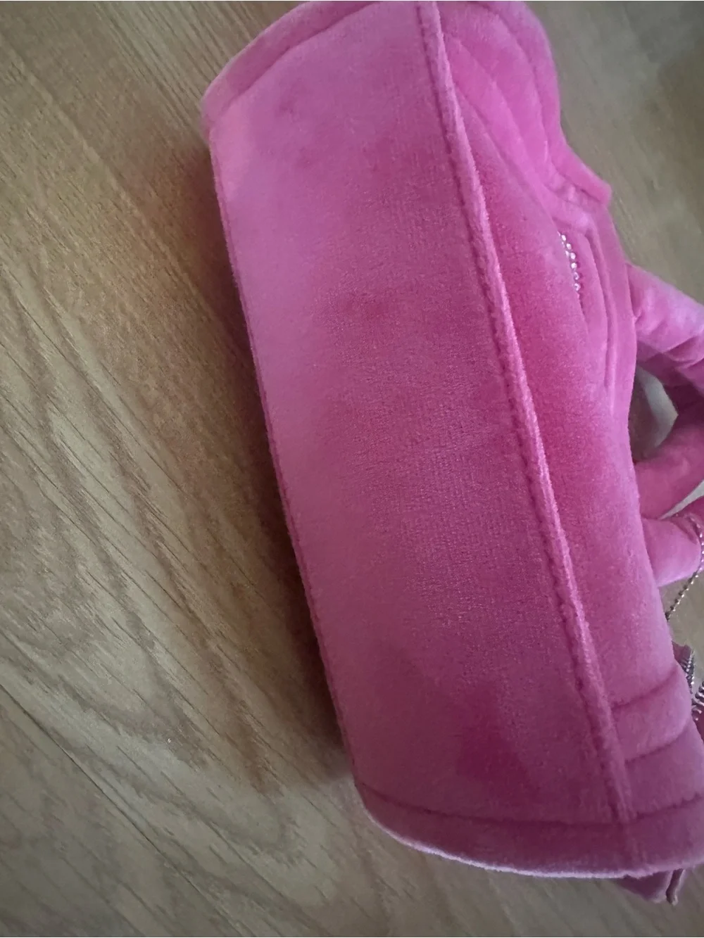 Juicy Couture Hot Pink Kids Plush Tote with Heart Coin Pouch